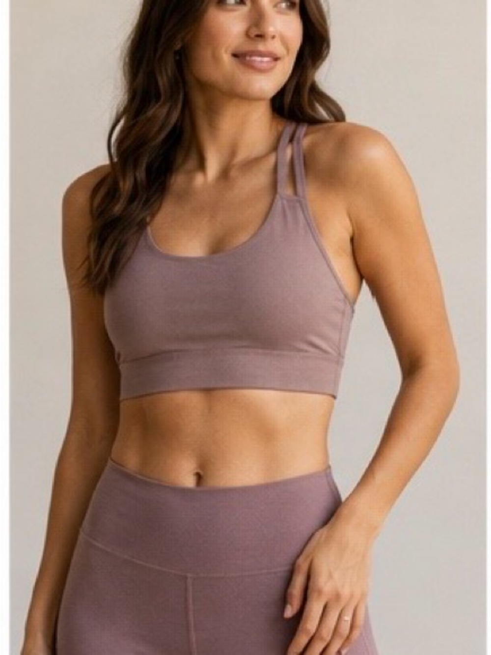 NWT Lululemon Seriously Soft Nulu Scoop-Neck Bra Twilight Rose Size 6
